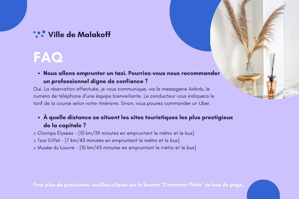 Appartement Cosy I Proche De La Porte De Versailles Paris Malakoff Exteriör bild